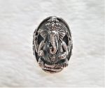 Ganesh 925 Sterling Silver Ring Great Ganesha 4 Hands Lord of Success Wealth Wisdom Ohm Aum Ganapati Talisman Amulet Good Luck Om Symbol Maruti Mouse