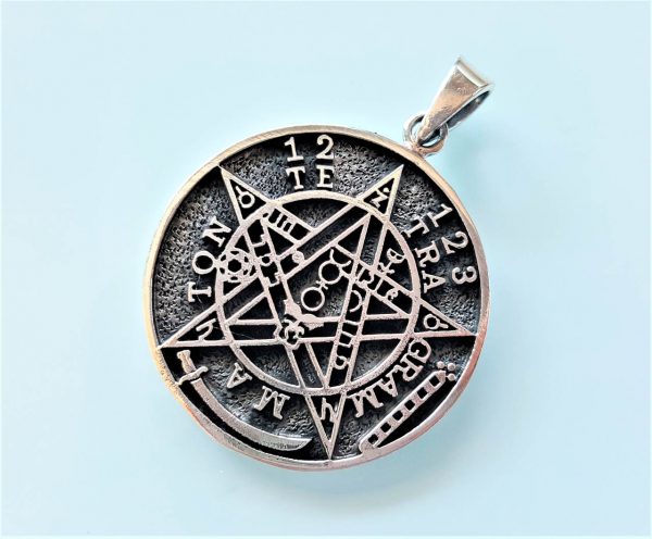 Pentagram 925 Sterling Silver Pendant Tetragrammaton Star Solomon Seal Sacred Symbols Talisman Protective Amulet Exclusive Gift