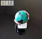 925 Sterling Silver Turquoise Ring Size 8