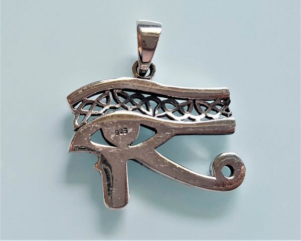 Eye of Horus Pendant 925 STERLING SILVER Ancient Egyptian Sacred Symbols Talisman Amulet
