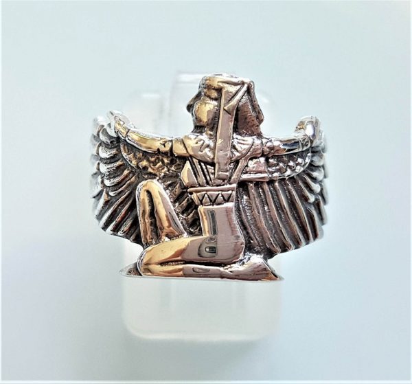 Isis Ring STERLING SILVER 925 Goddess of the Moon Ancient Egyptian Divine Mother of the Pharaoh Talisman Amulet