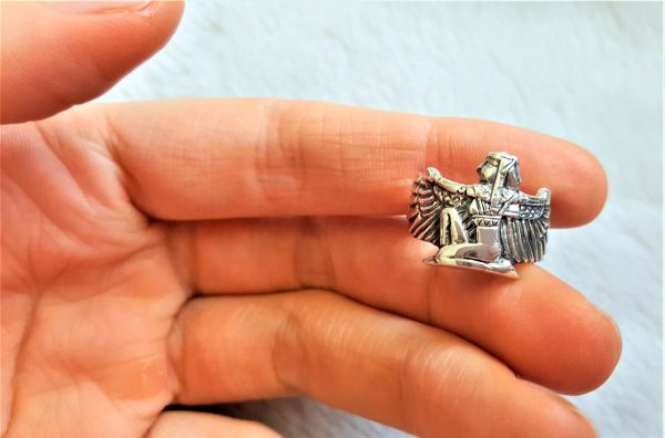 Isis Ring STERLING SILVER 925 Goddess of the Moon Ancient Egyptian Divine Mother of the Pharaoh Talisman Amulet