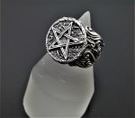 925 Sterling Silver Ring Pentagram Star Pentacle Sacred Symbols 5 pointed star Talisman Protective Amulet Exclusive Gift ELIZ