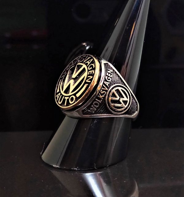 Eliz 925 Sterling Silver VOLKSWAGEN Car Men's Ring Exclusive Design Perfect Gift for him