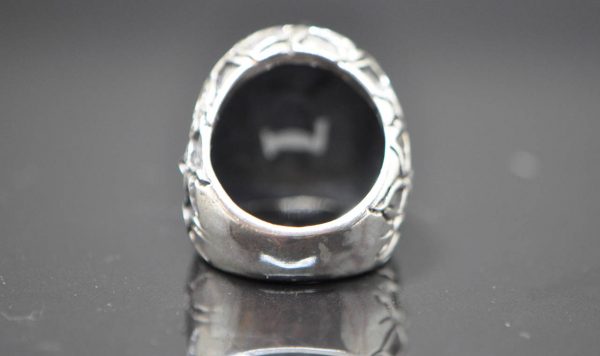 Eliz 925 Sterling Silver Skull Ring Brutal Biker Unique Handmade Hiding Skulls Signet Ring