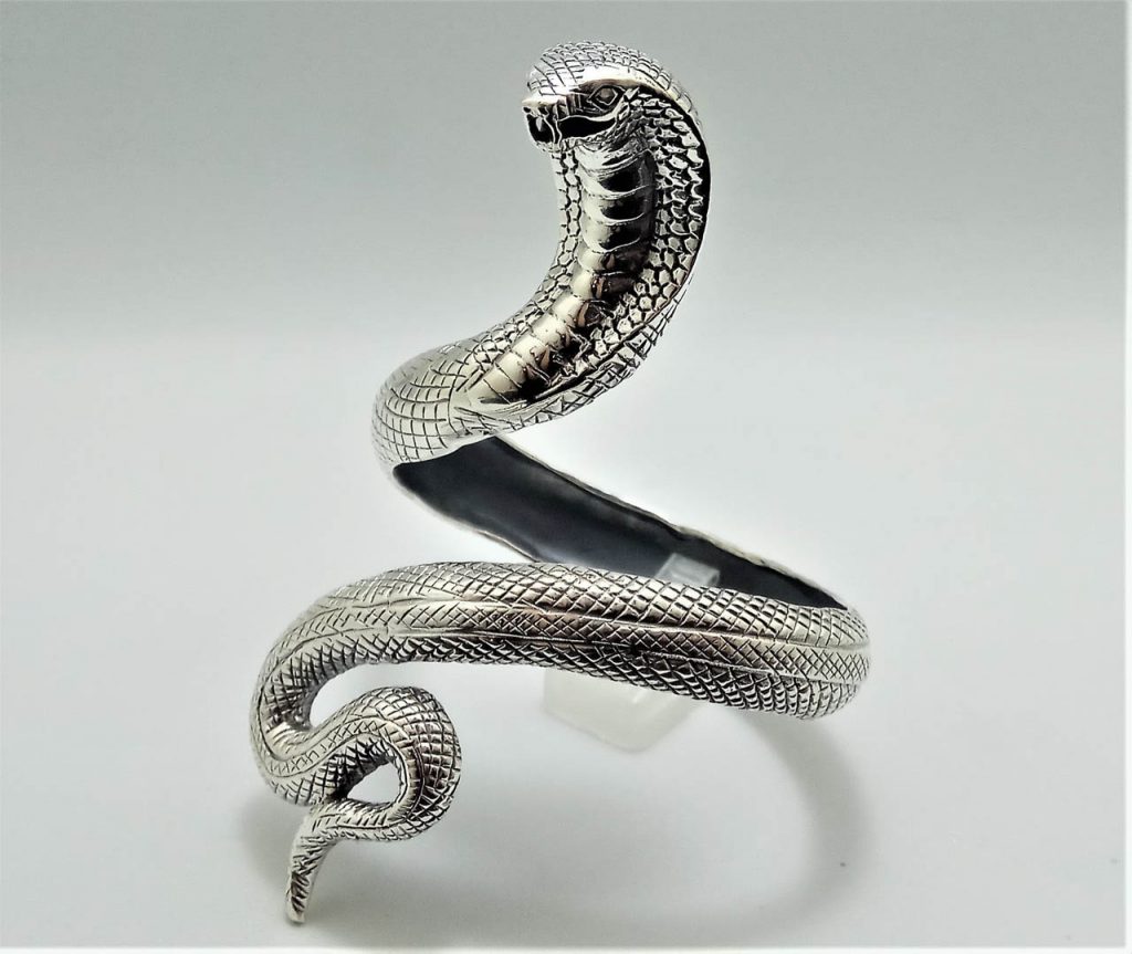 Cobra Snake STERLING SILVER 925 Bracelet Cuff Cleopatra Jewelry Arm ...