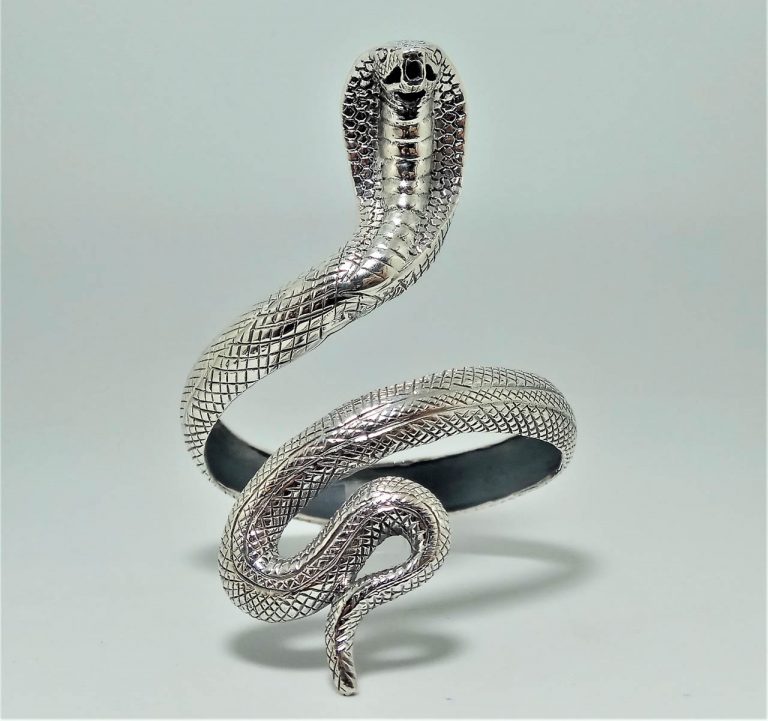 Cobra Snake STERLING SILVER 925 Bracelet Cuff Cleopatra Jewelry Arm