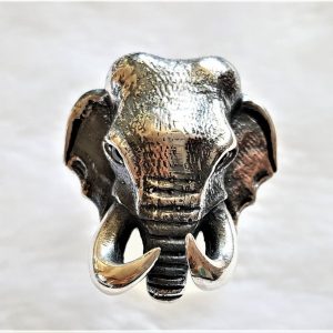 Sterling Silver 925 Elephant Ring Exclusive Unique Design Large Elephant Talisman Heavy 19 grams