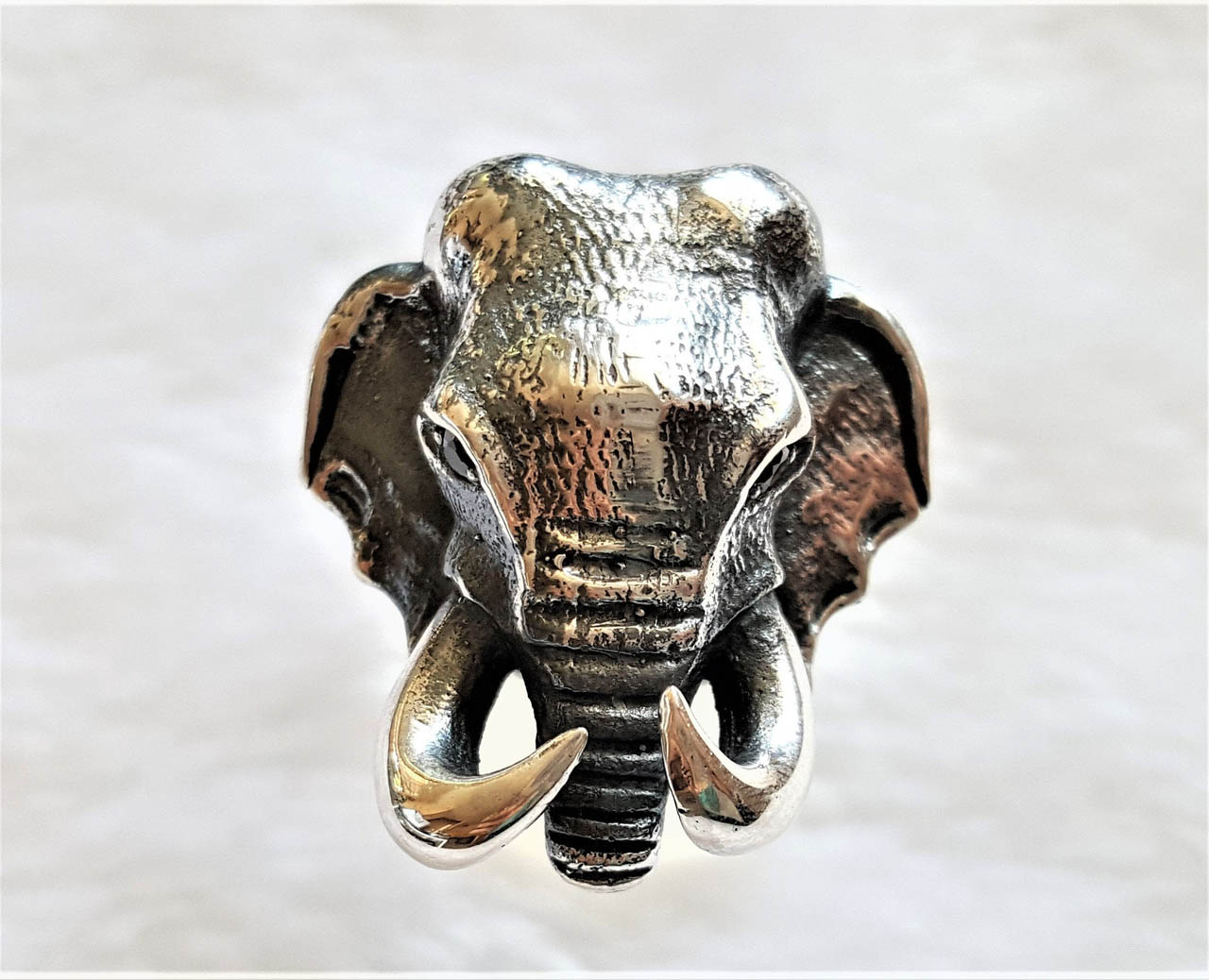 Sterling Silver 925 Elephant Ring Exclusive Unique Design Large Elephant  Talisman Heavy 19 grams - ELIZ Jewelry and Gems