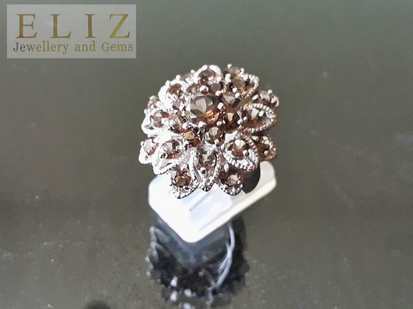 Exclusive Design Smoky Quartz Sterling Silver Ring