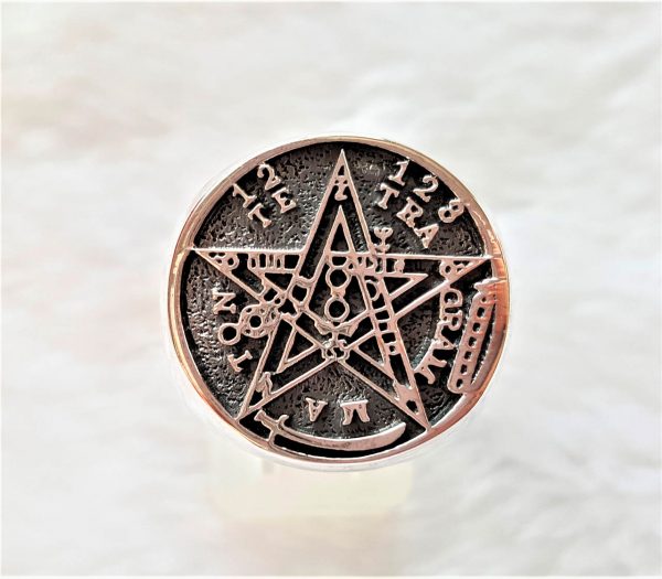 Pentagram Ring 925 Sterling Silver Tetragrammaton Pentagram Solomon Seal Sacred Symbols Talisman Protective Amulet Exclusive Gift