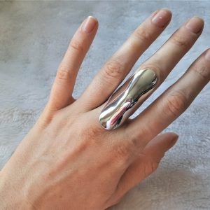 STERLING SILVER 925 Knuckle Ring Full Finger Gothic Biker Rocker Exclusive Gift
