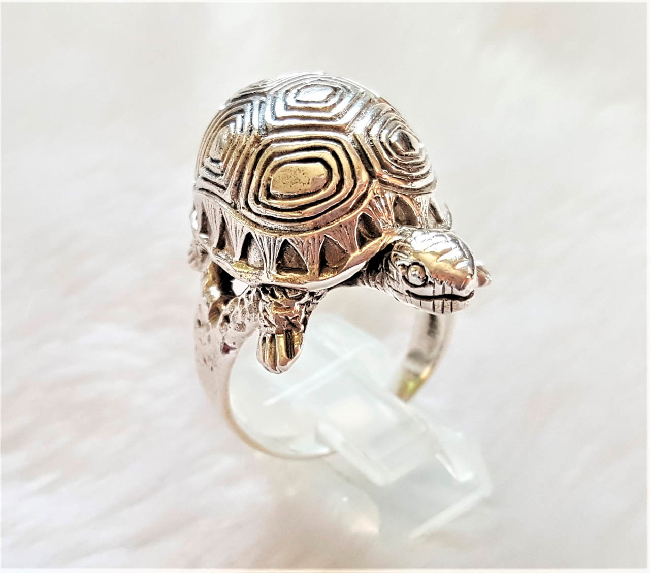 STERLING SILVER 925 Turtle Ring Sea Turtle Ocean Animal Good Luck Gift ...