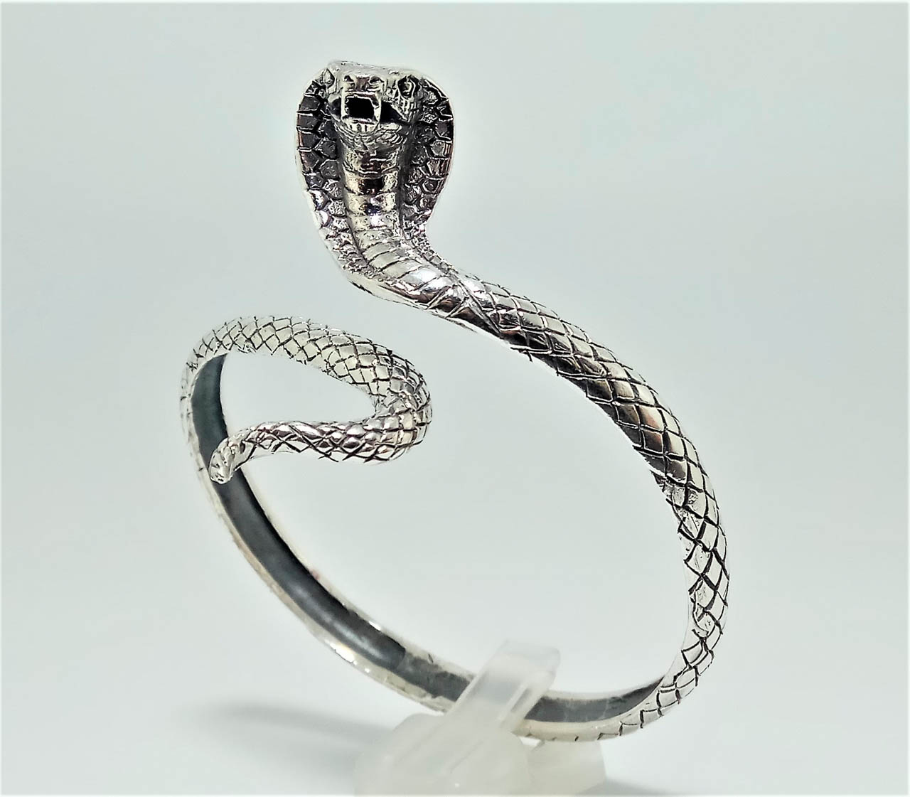 Snake Bangle STERLING SILVER 925 Snake Bracelet Cleopatra Jewelry Arm  Bracelet