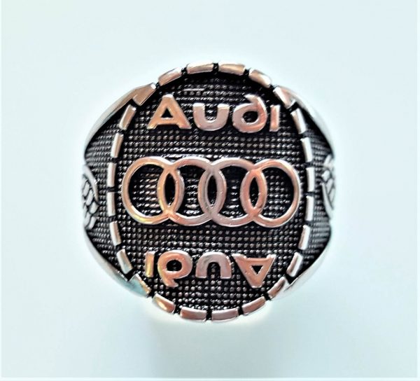 925 Sterling Silver AUDI Car Men's Ring Exclusive Design Perfect Gift for him