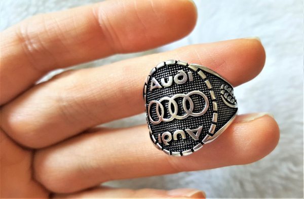 925 Sterling Silver AUDI Car Men's Ring Exclusive Design Perfect Gift for him