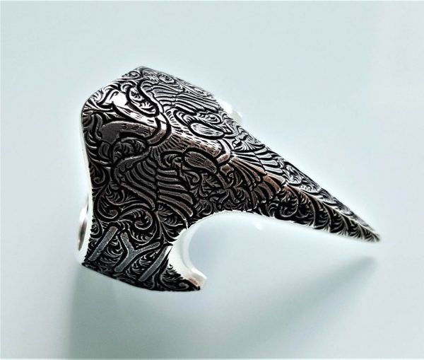 Eliz STERLING SILVER 925 Claw Ring Beak Exclusive Ornament