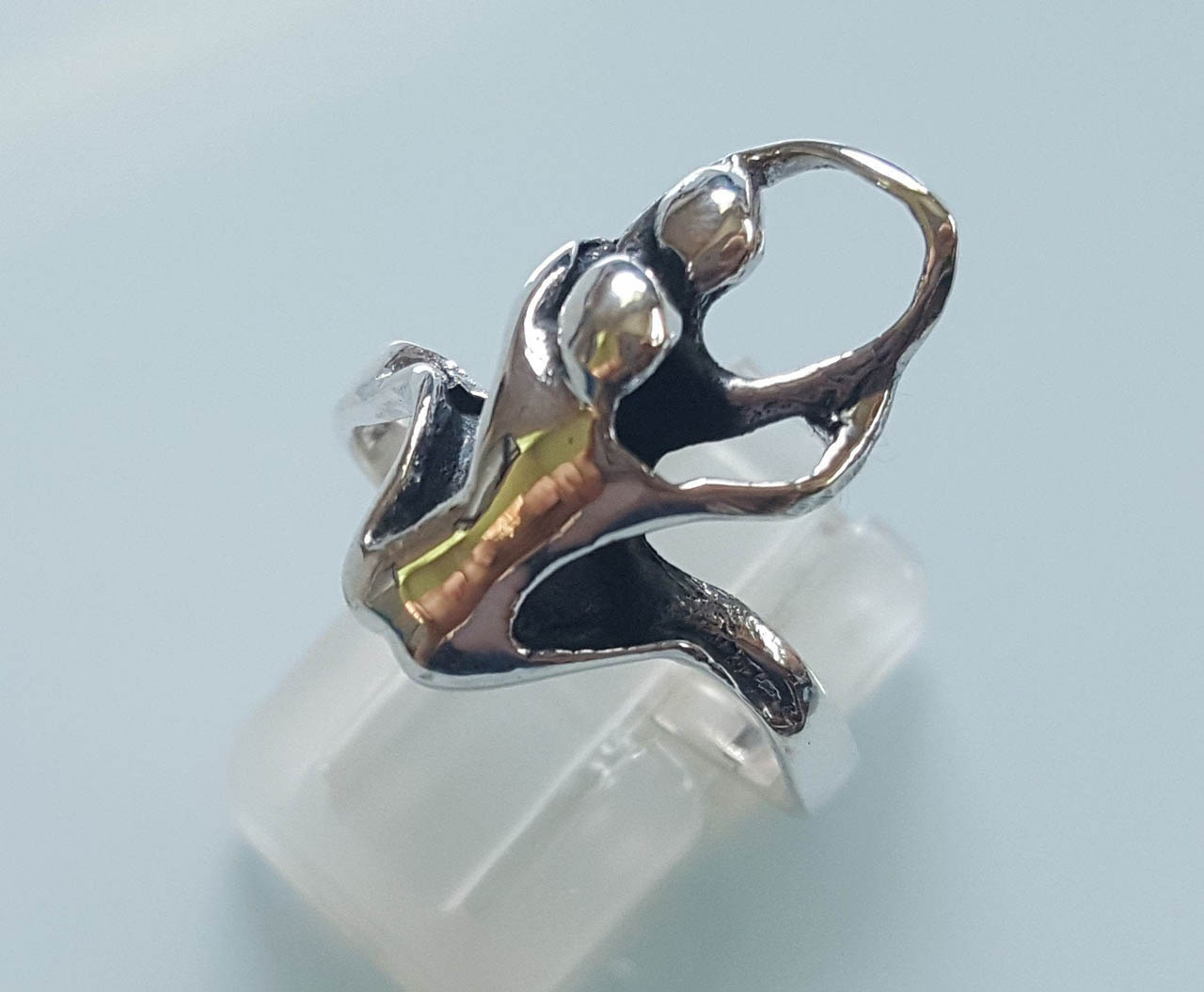 Eliz STERLING SILVER 925 Doggy Style Erotic Ring Kama Sutra Sexy Ring SEX L...