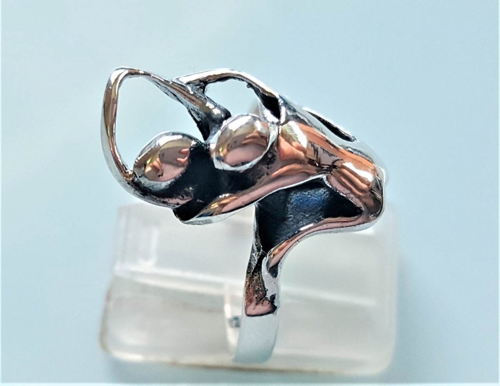 Eliz STERLING SILVER 925 Doggy Style Erotic Ring Kama Sutra Sexy Ring