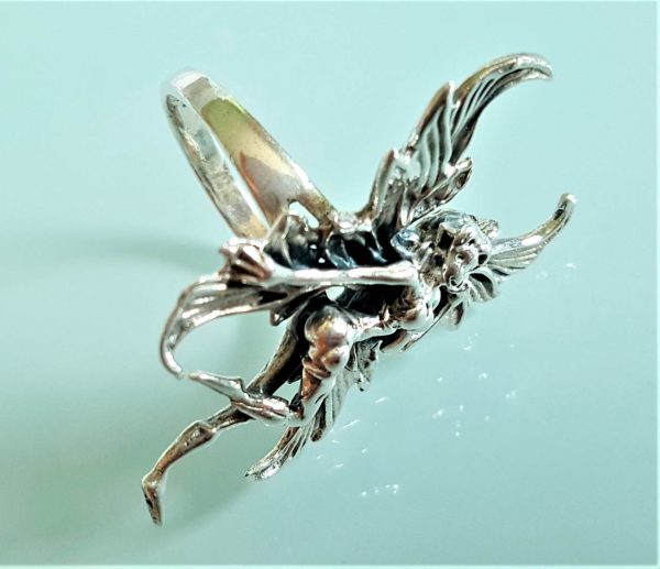 Eliz STERLING SILVER 925 Fairy Elf Butterfly Ring Angel's Wings Beautiful Exclusive Gift