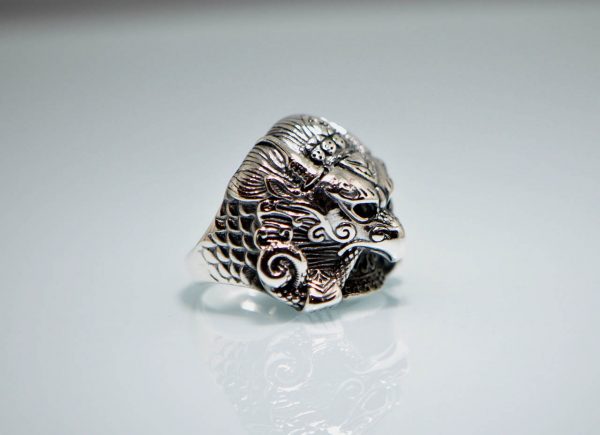 925 Sterling Silver Karura Garuda Mythical Bird Man Ring Eliz