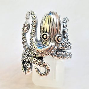 Silver Octopus Ring