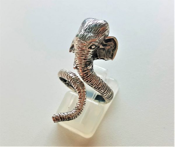 Eliz STERLING SILVER 925 Elephant Ring Exclusive Unique Design