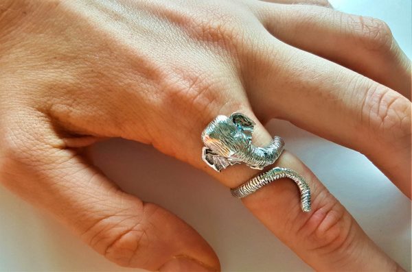 Eliz STERLING SILVER 925 Elephant Ring Exclusive Unique Design