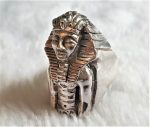 925 STERLING SILVER PHARAOH Tutankhamun Egyptian Sphinx Ring Ancient Egypt King Son of God Talisman Amulet Sacred Symbol Handmade