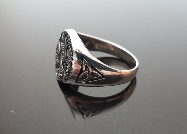 925 Sterling Silver Ring PENTAGRAM Celtic Knot Viking Symbol Exclusive Design Talisman Amulet Sacred Symbol Star