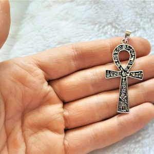 Ankh Pendant STERLING SILVER 925 Ancient Egyptian Symbols of Life Ankh Sacred Symbol of Life Talisman Amulet Good luck gift