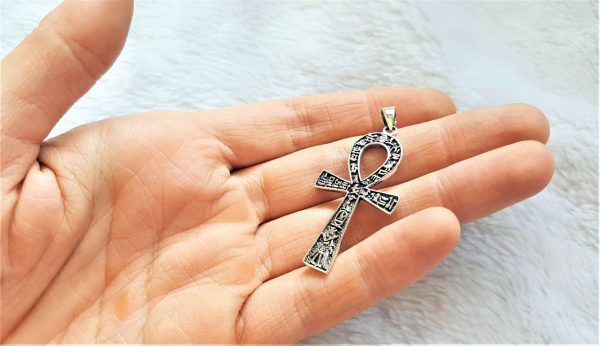 Ankh Pendant STERLING SILVER 925 Ancient Egyptian Symbols of Life Ankh Sacred Symbol of Life Talisman Amulet Good luck gift
