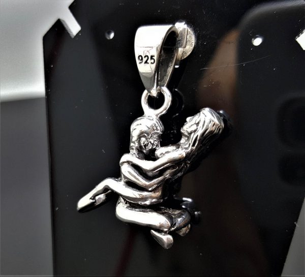 STERLING SILVER 925 Erotic Pendant Kama Sutra Pose SEX Love Man Woman Sexy Jewelry Sex Toy