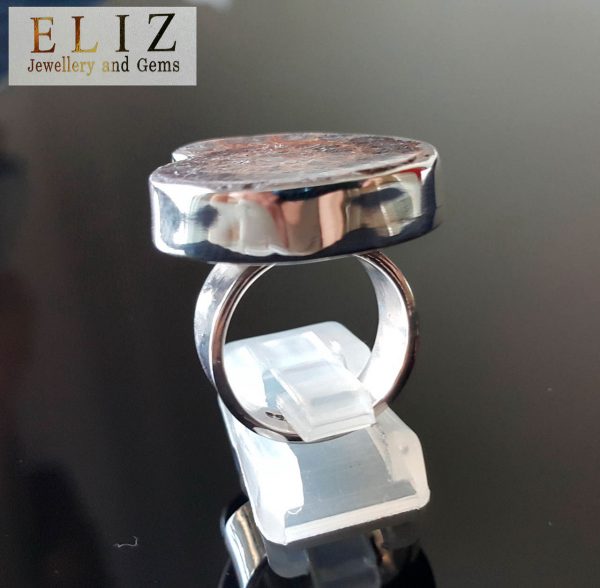 Eliz Ammonite Fossil Sterling Silver 925 Ring