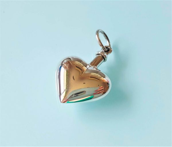Heart Perfume Bottle Sterling Silver 925 Pendant Locket Water Tight Perfume/Essential Oil 3D Heart Locket/Pendant