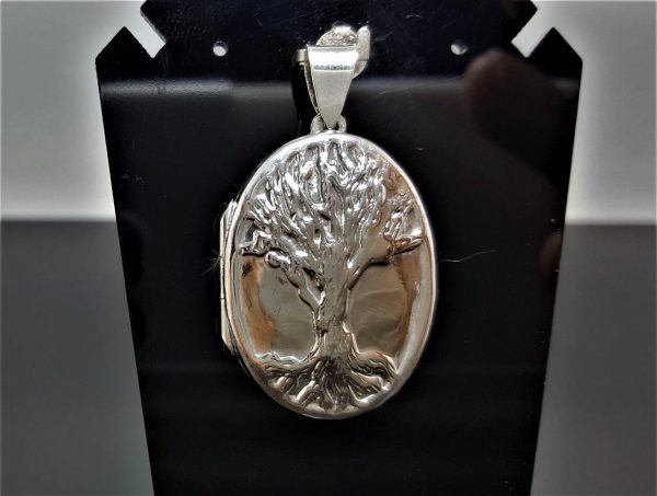 STERLING SILVER 925 Tree of life Locket Pendant Sacred Tree Picture Frame Photo Tree of Knowledge Talisman Amulet Good Luck Gift
