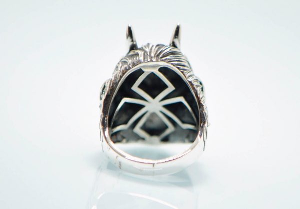 925 Sterling Silver Draco Dragon Mask Ring Eliz