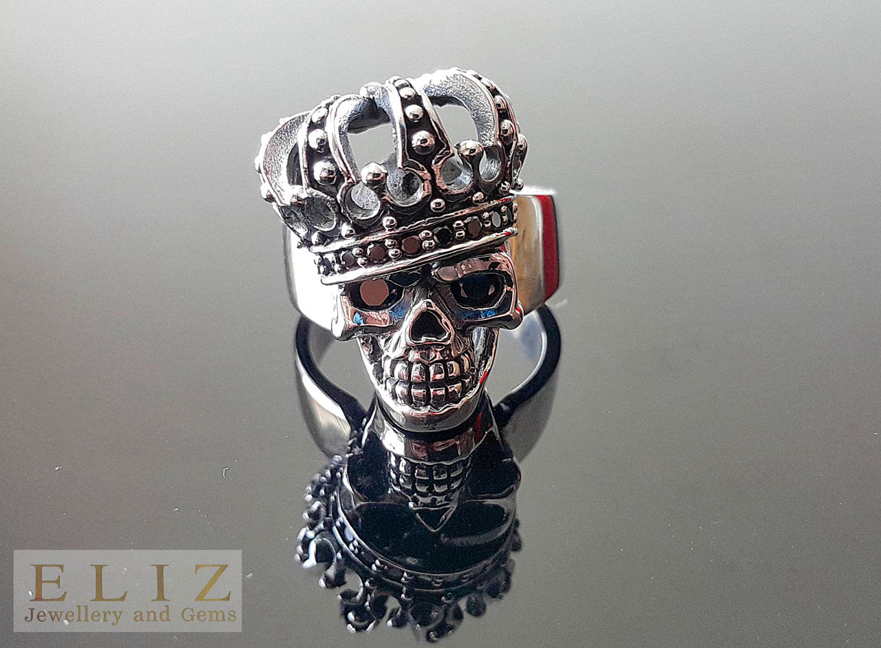 Skull Ring [Womens, 925 Sterling Silver, Adjustable] – Jewelrify