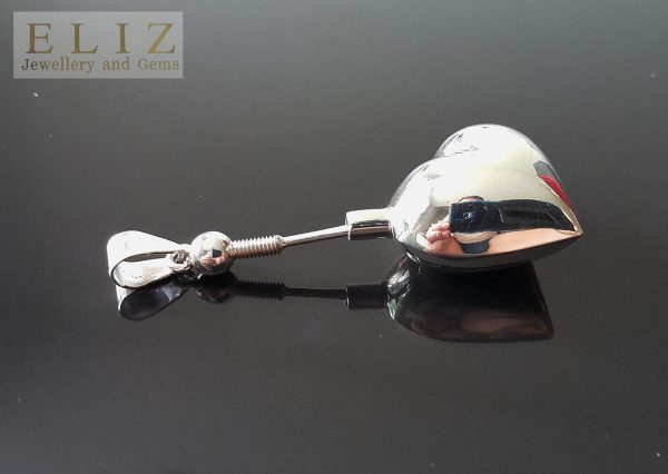 Eliz Sterling Silver 925 Locket Pendant Water Tight Perfume/Essential Oil 3D Heart Locket/Pendant