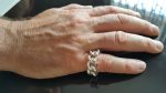 Eliz STERLING SILVER 925 Chain Ring New Exclusive Design UNISEX 21.5 grams