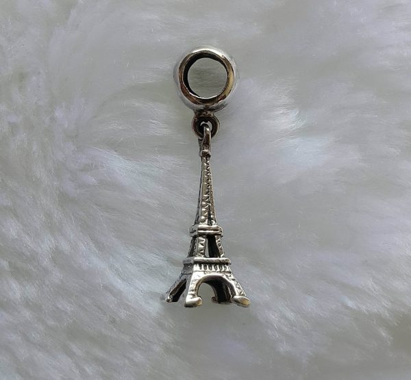 Eliz Gift 925 Sterling SILVER 3D Paris France Eiffel Tower Charm/Pendant Talsiman Travel