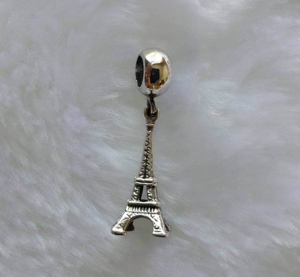Eliz Gift 925 Sterling SILVER 3D Paris France Eiffel Tower Charm/Pendant Talsiman Travel