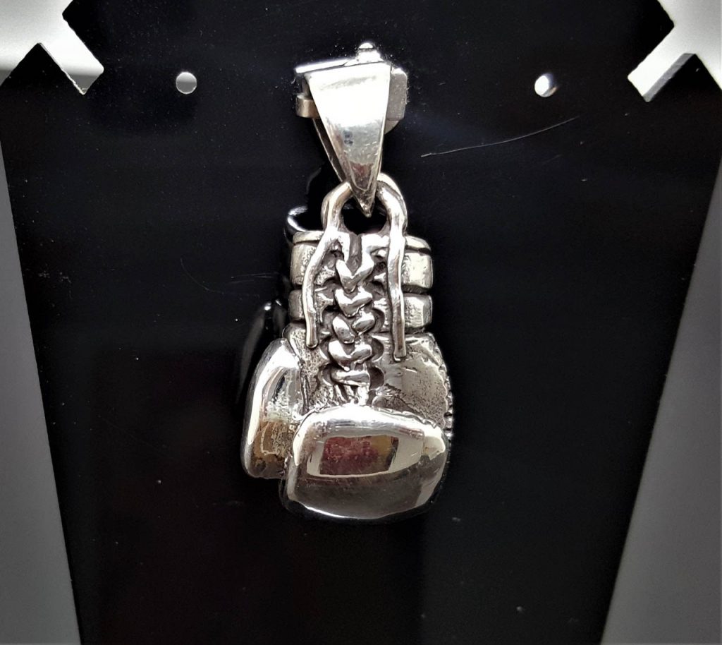 Sterling Silver Boxing Glove on 5 Millimeters Charm Bracelet