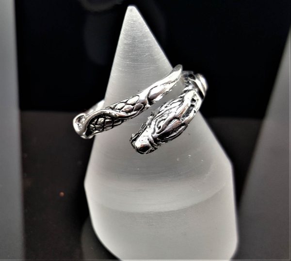 925 Sterling Silver Ring Ouroboros Dragon Eating Tail Circle of Life Handmade Sacred Symbols Talisman