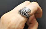 925 Sterling Silver American Indian Chief Ring Native American Tribal Chief Feather Handmade Exclusive Design Wrap around Finger Eliz
