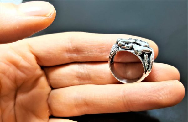 STERLING SILVER 925 Erotic Ring Kama Sutra Sexy Ring SEX Love Man Woman Kiss Erotica Sexy Gift