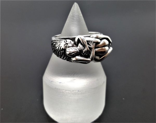 STERLING SILVER 925 Erotic Ring Kama Sutra Sexy Ring SEX Love Man Woman Kiss Erotica Sexy Gift