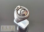 Eliz 925 Sterling Silver Ouroboros All Seeing Eye Snake Eating Tale Talisman Amulet Ancient Symbol