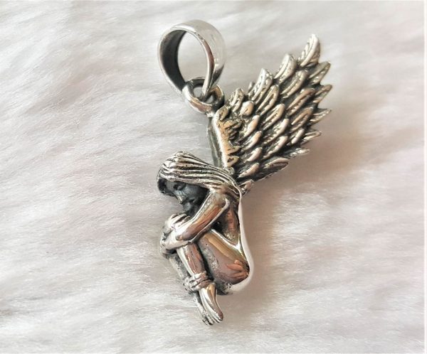 Sterling Silver .925 Fairy Elf Butterfly Angel's Wings Pendant Talisman Exclusive Gift ELIZ