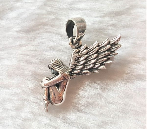 Sterling Silver .925 Fairy Elf Butterfly Angel's Wings Pendant Talisman Exclusive Gift ELIZ